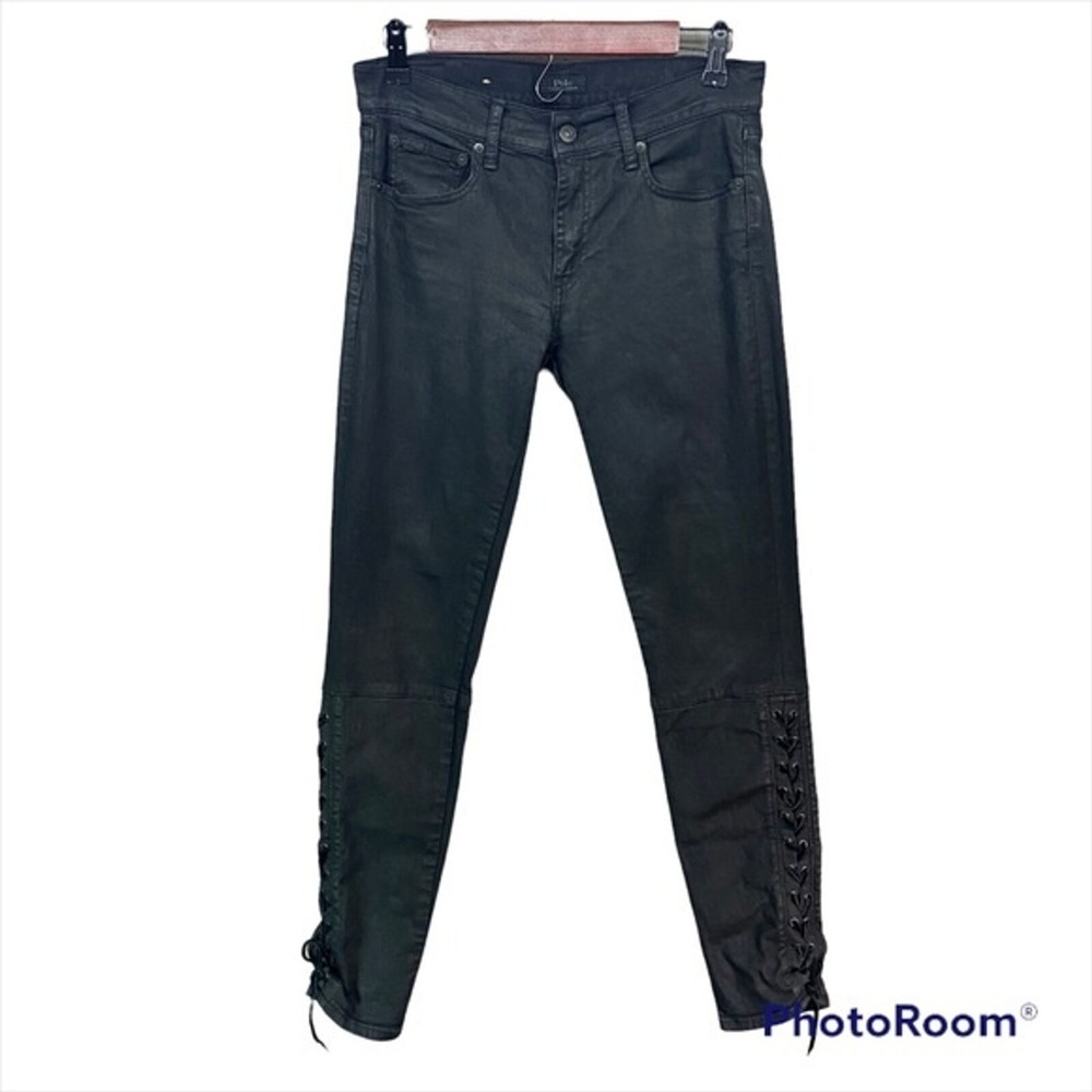 POLO Ralph Lauren Black Label Black AnkleTies Women Size |‎ 27